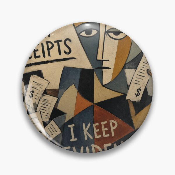Item preview, I Keep Evidence – Abstract Receipt Meme | Cubist Humor T-Shirt designed and sold by Peace Frog SEA.