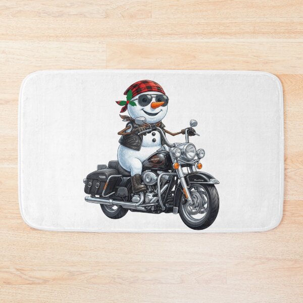 Item preview, Cool Snowman Riding a Classic Cruiser Motorcycle - Summer Vibe  Illustration designed and sold by VibranPalette.