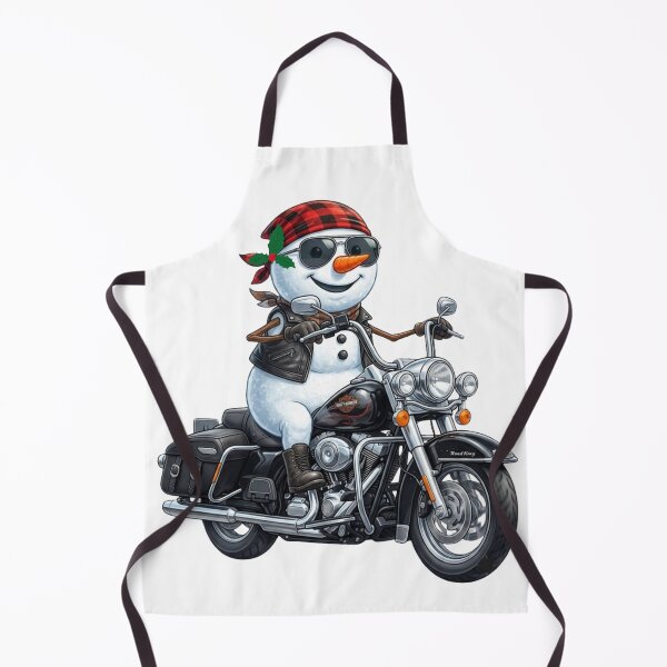 Item preview, Cool Snowman Riding a Classic Cruiser Motorcycle - Summer Vibe Illustration designed and sold by VibranPalette.