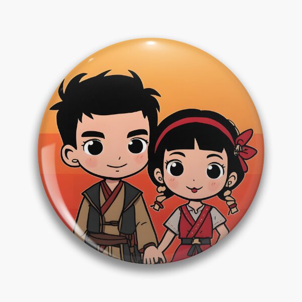 Item preview, Cute Chibi Couple Holding Hands Sticker | Kawaii Romantic Cartoon Love Design designed and sold by dreamz-world.