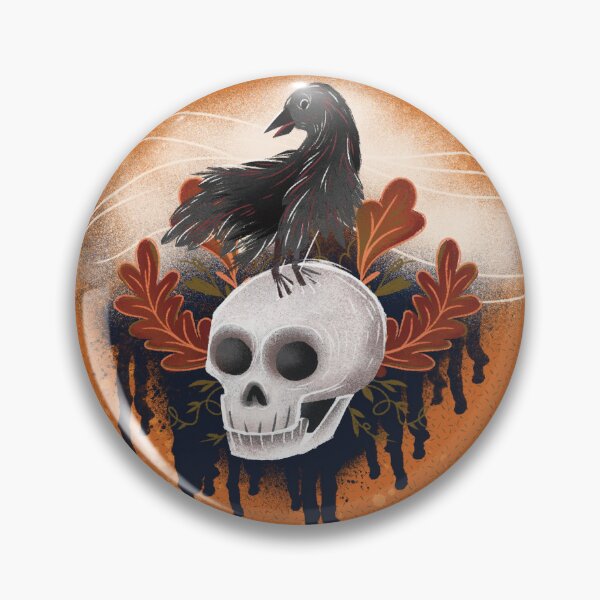 Item preview, Halloween Raven and Skull Art designed and sold by Pryhozha.