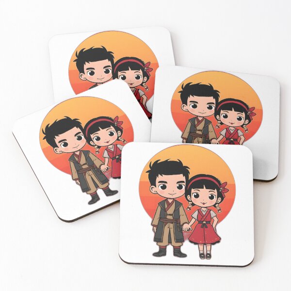 Item preview, Cute Chibi Couple Holding Hands Sticker | Kawaii Romantic Cartoon Love Design designed and sold by dreamz-world.