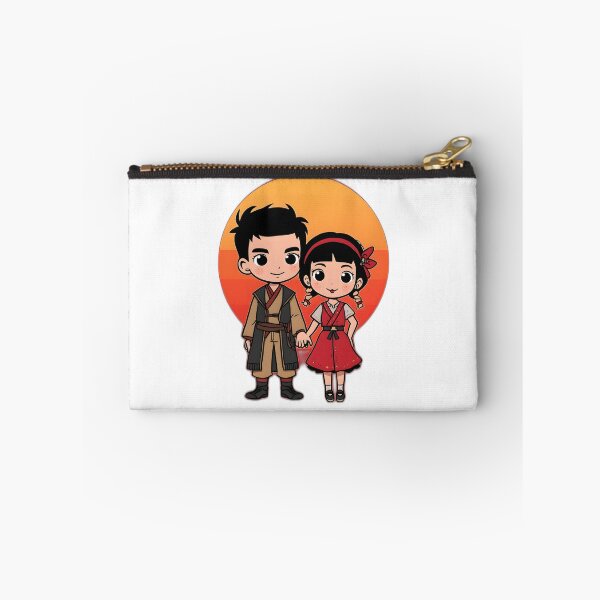 Item preview, Cute Chibi Couple Holding Hands Sticker | Kawaii Romantic Cartoon Love Design designed and sold by dreamz-world.