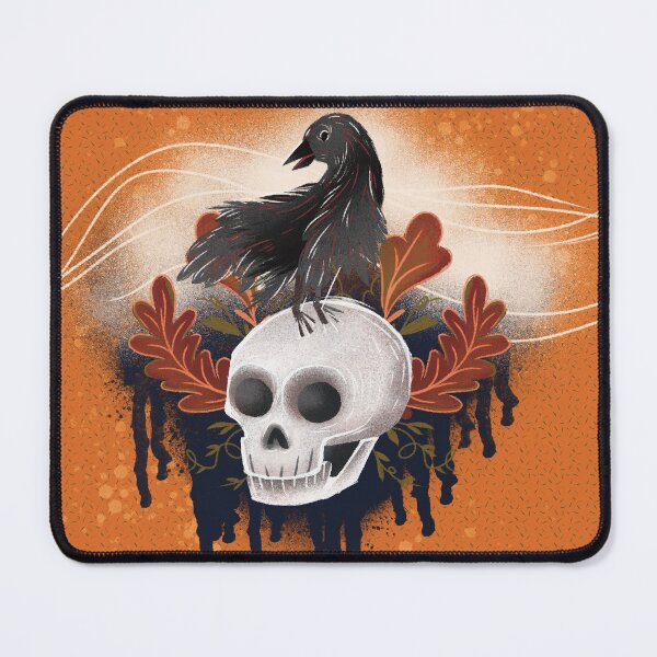 Item preview, Halloween Raven and Skull Art designed and sold by Pryhozha.