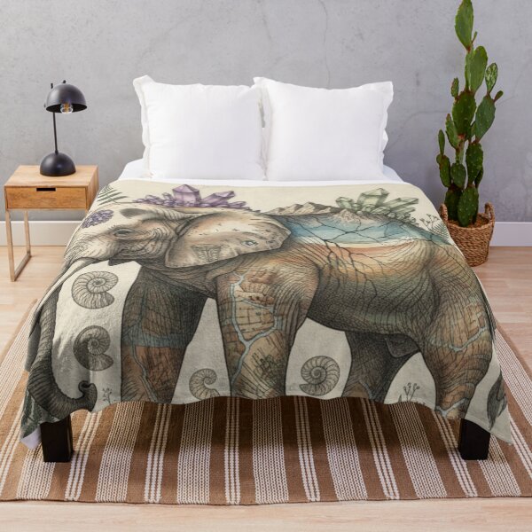 Item preview, Botanical Elephant | Natural Illustration with Flowers designed and sold by HeyHas.