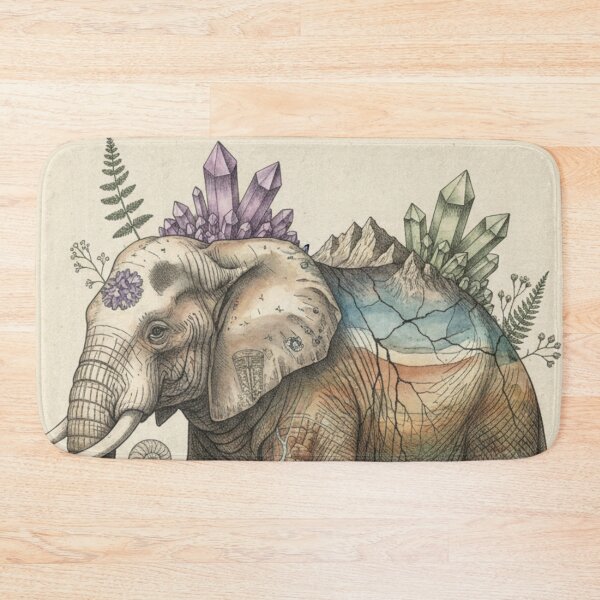 Item preview, Botanical Elephant | Natural Illustration with Flowers designed and sold by HeyHas.