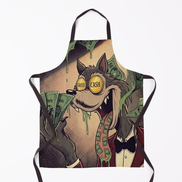 Item preview, Vintage Greedy Wolf Cartoon Cash Eyes Retro Streetwear Design designed and sold by lzxzxl.
