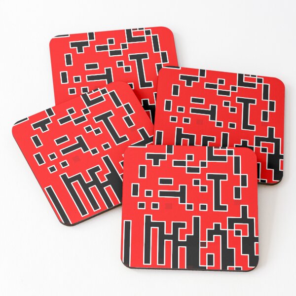 Item preview, Cyberpunk red Geometric Grid Pattern designed and sold by Yenday.
