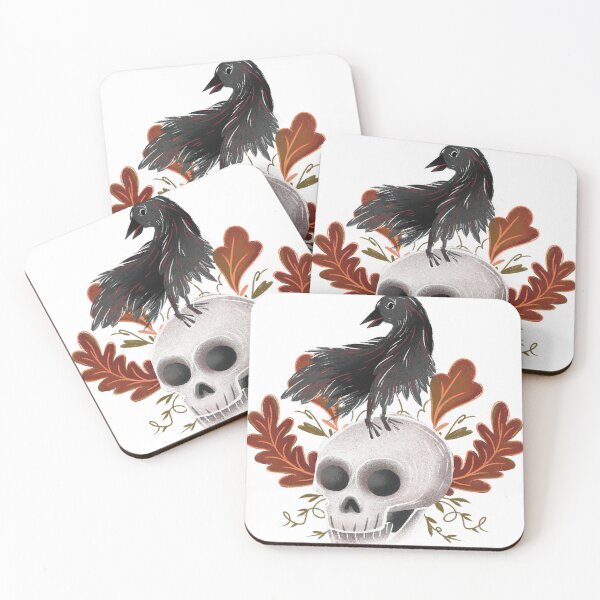 Item preview, Black Raven Perched on Skull designed and sold by Pryhozha.
