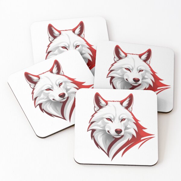 Item preview, Red White Wolf Head Logo | Fierce Wolf Mascot Illustration designed and sold by Saeed  Ahmad.