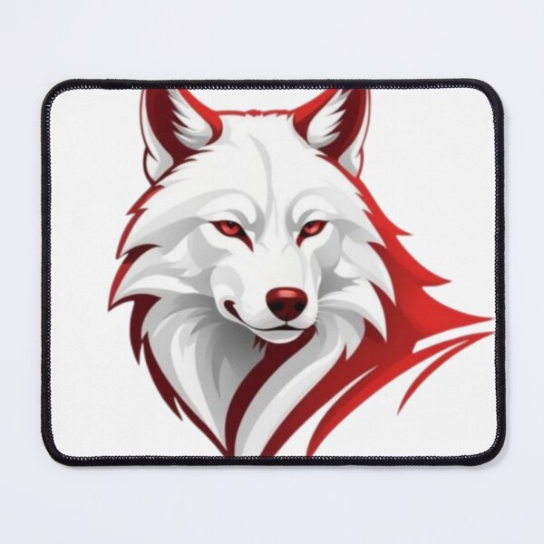 Item preview, Red White Wolf Head Logo | Fierce Wolf Mascot Illustration designed and sold by Saeed  Ahmad.