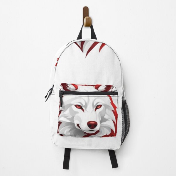 Item preview, Red White Wolf Head Logo | Fierce Wolf Mascot Illustration designed and sold by Saeed Ahmad.