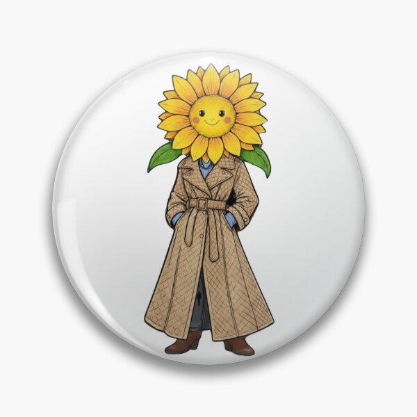 Item preview, Sunny Detective: The Trench Coat Sunflower designed and sold by Inka Moon Design.