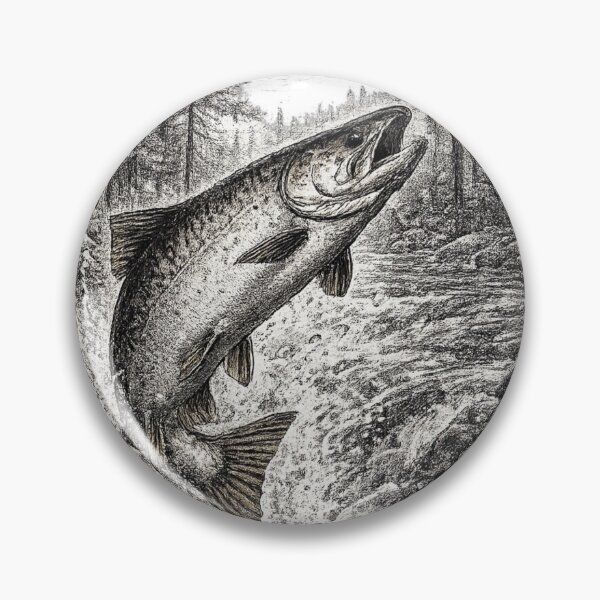 Item preview, Chinook Salmon Leap designed and sold by KrungiT Design .