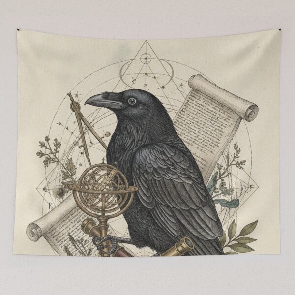 Item preview, Gothic Raven Among Branches | Dark Art Inspired by Nature designed and sold by HeyHas.
