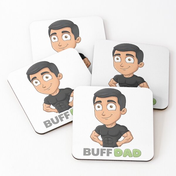 Item preview, Buff Dad Strong Muscular Cartoon Father designed and sold by Murvel-Ink.