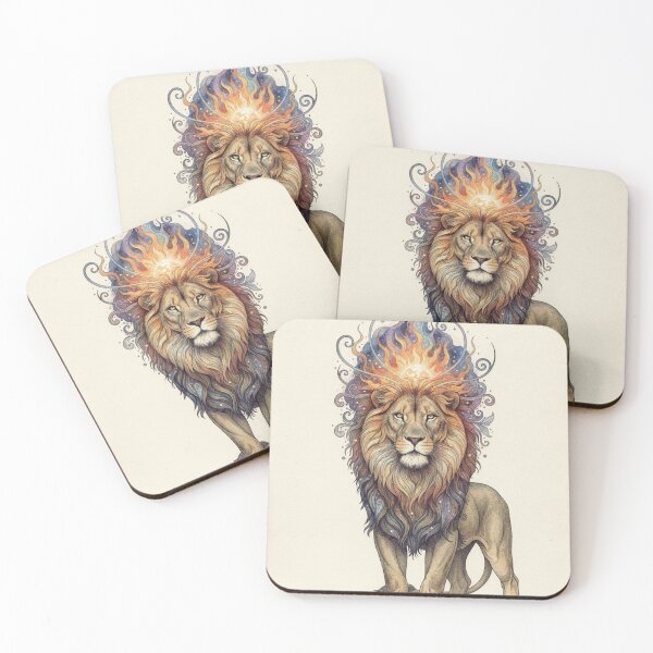 Item preview, Royal Lion with Floral Mane | Elegant Wild Art designed and sold by HeyHas.