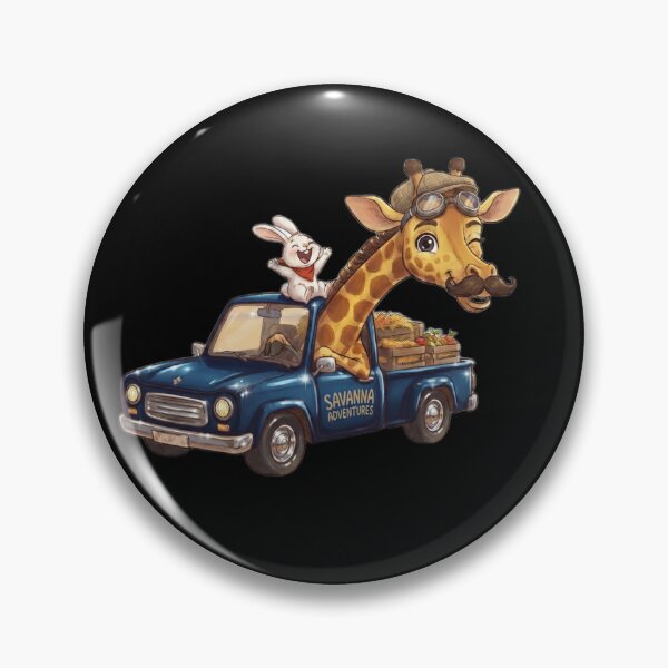 Item preview, Funny Giraffe and Rabbit Driving Blue Car Savanna Meme designed and sold by Fatomfatom.