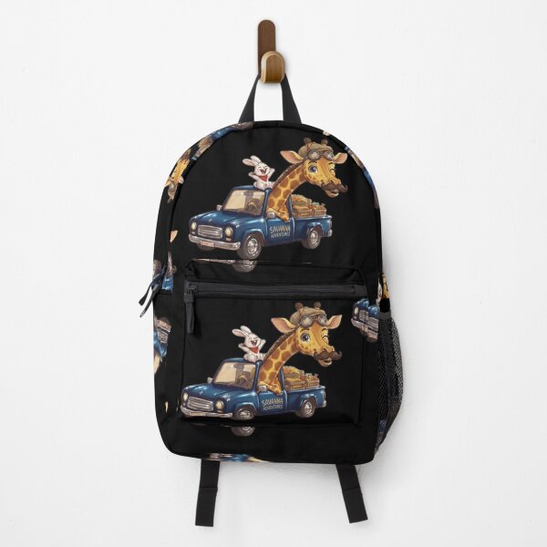 Item preview, Funny Giraffe and Rabbit Driving Blue Car Savanna Meme designed and sold by Fatomfatom.