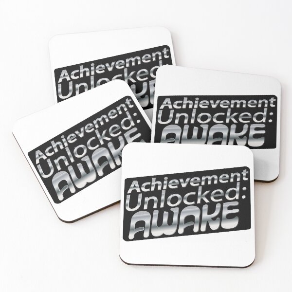 Item preview, Gamer "Achievement Unlocked: Awake" custom text illustration. designed and sold by Art-Horizon.
