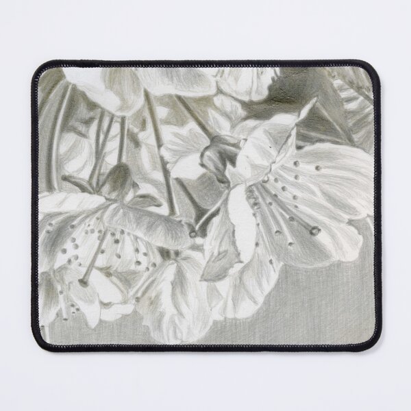Item preview, Silverpoint Drawing of Wild Cherry Blossoms From Our Garden designed and sold by LymphomaLass.