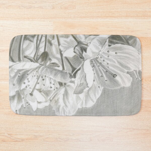 Item preview, Silverpoint Drawing of Wild Cherry Blossoms From Our Garden designed and sold by LymphomaLass.
