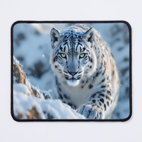 Item preview, Snow Leopard Portrait | Intense Wildlife Eyes Digital Art designed and sold by DreamyWallVibes.