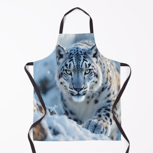 Item preview, Snow Leopard Portrait | Intense Wildlife Eyes Digital Art designed and sold by DreamyWallVibes.