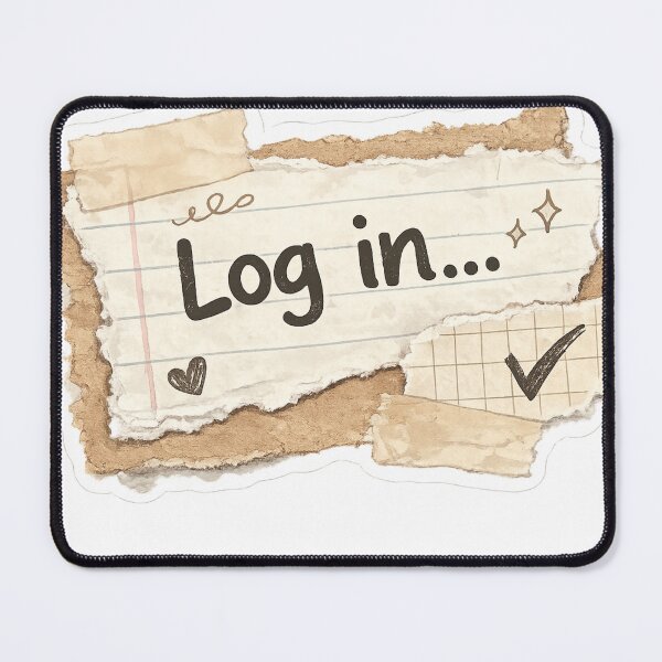 Item preview, Log In – Scrapbook Aesthetic Sticker designed and sold by Genzfirevibes.