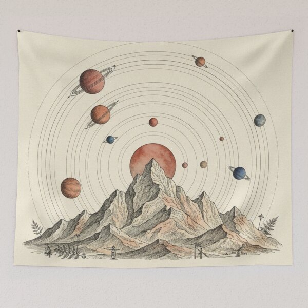 Item preview, Illustrated Solar System | Retro Astronomy and Science designed and sold by HeyHas.
