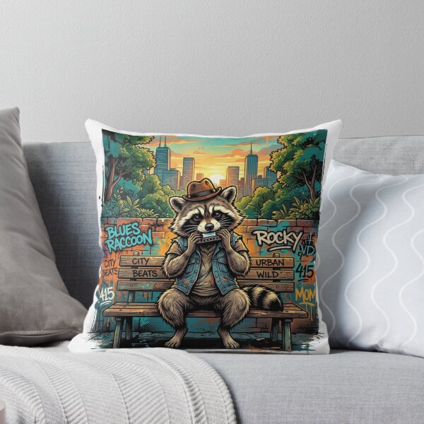 Item preview, Blues Raccoon | Urban Harmonica Player designed and sold by NatureHarmony16.
