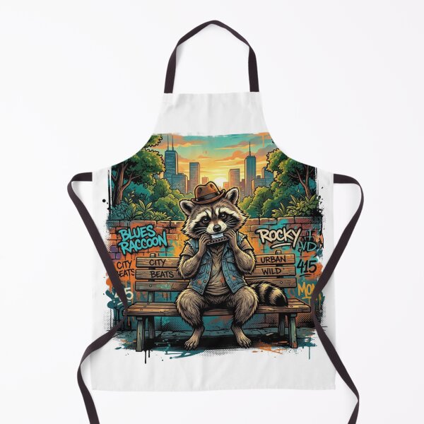 Item preview, Blues Raccoon | Urban Harmonica Player designed and sold by NatureHarmony16.