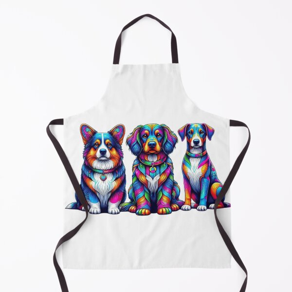 Item preview, Colorful Psychedelic Pop Art Dogs Trio designed and sold by BRTSHA88.