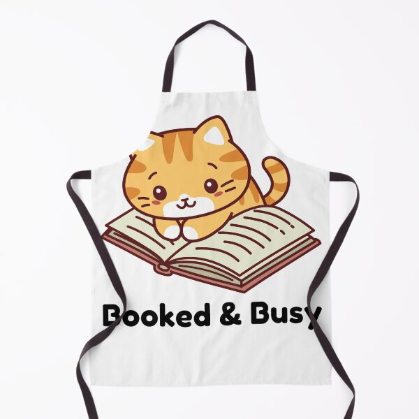 Item preview, Booked & Busy Cute Book Cat designed and sold by Bloomelle Studio.