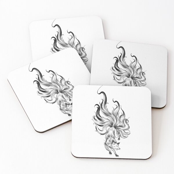 Item preview, Mystical Nine-Tailed Fox Kitsune Art designed and sold by Evv_u.