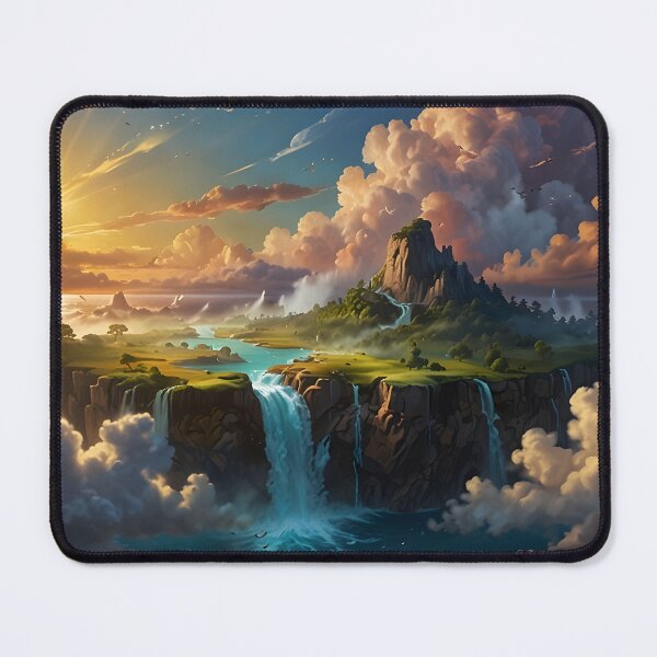 Item preview, Surreal Floating Island Waterfall Fantasy designed and sold by Glitchart66.