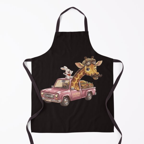 Item preview, Funny Giraffe and Rabbit Driving Pink Car Savanna Meme designed and sold by Fatomfatom.
