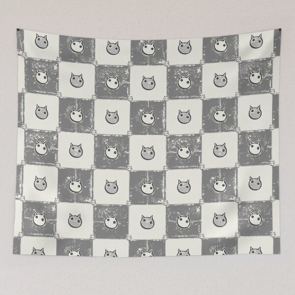 Item preview, checker cats designed and sold by Cathedral of Curiosity.