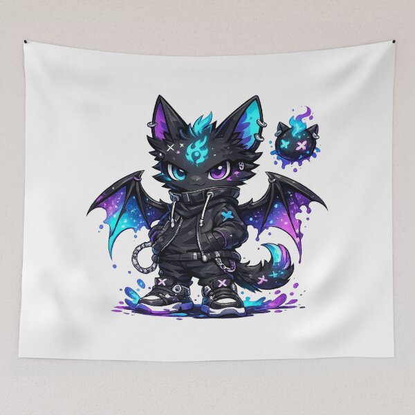 Item preview, Neon Shadow Bat Cat Mascot designed and sold by Aisof.