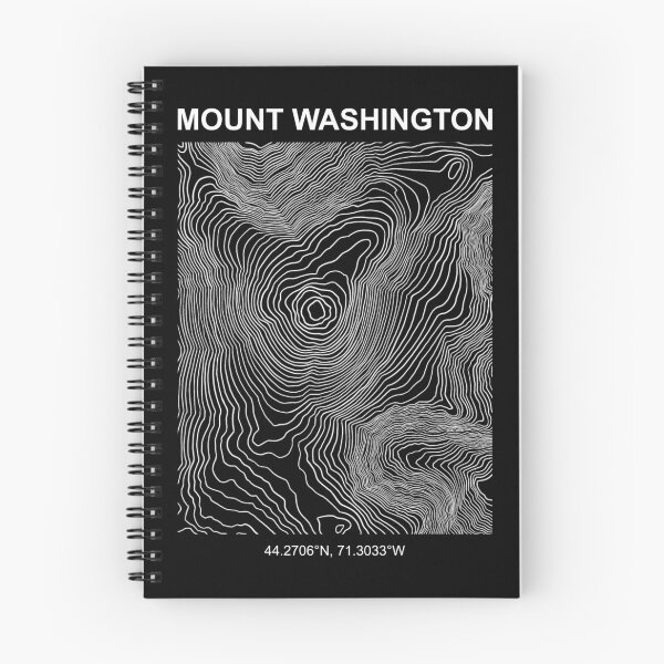 Item preview, Black & White Mount Washington Topography designed and sold by Mountain Bound Designs.