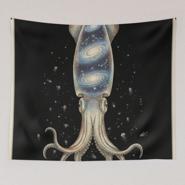 Item preview, Deep Ocean Squid | Vintage Marine Illustration designed and sold by HeyHas.