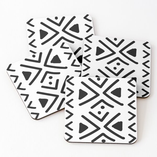 Item preview, Elegant African Bogolan - White designed and sold by Wolagno.