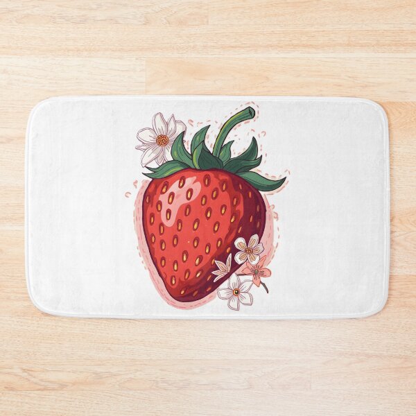 Item preview, Cute Strawberry Sticker | Kawaii Strawberry Floral Fruit Illustration designed and sold by dreamz-world.
