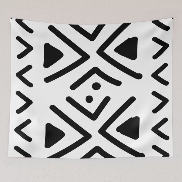 Item preview, Elegant African Bogolan - White designed and sold by Wolagno.