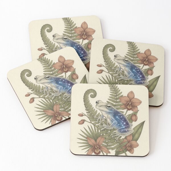 Item preview, Tropical Frog Among Flowers | Illustrated Exotic Nature designed and sold by HeyHas.