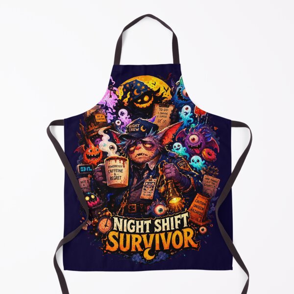 Item preview, Coffee Fueled Night Worker With Ghostly Crew designed and sold by MarlicShop.