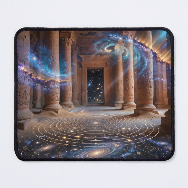 Item preview, Cosmic Temple of the Ancients | Egyptian Galaxy Portal Fantasy Art designed and sold by DreamyWallVibes.