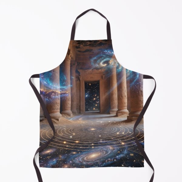 Item preview, Cosmic Temple of the Ancients | Egyptian Galaxy Portal Fantasy Art designed and sold by DreamyWallVibes.