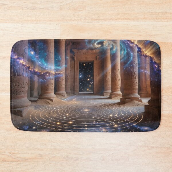 Item preview, Cosmic Temple of the Ancients | Egyptian Galaxy Portal Fantasy Art designed and sold by DreamyWallVibes.