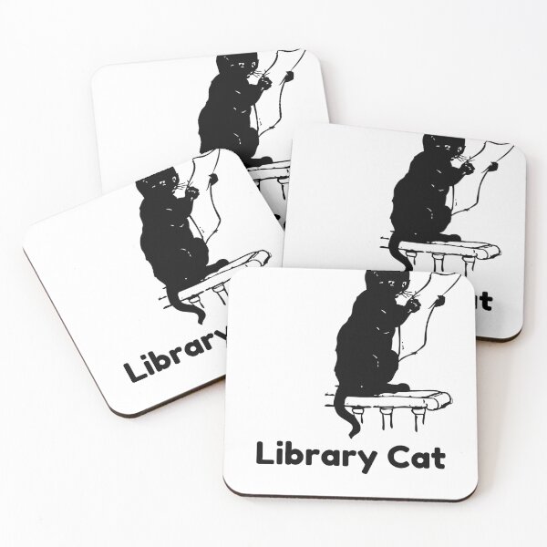 Item preview, Library Cat Book Lover Design designed and sold by Bloomelle Studio.